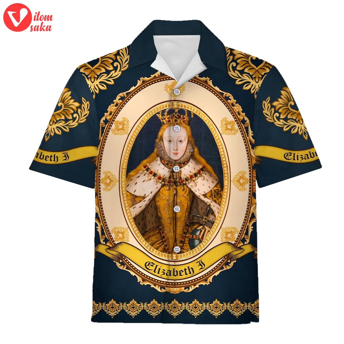 Elizabeth i unisex hawaiian shirt – stormmerch exclusive