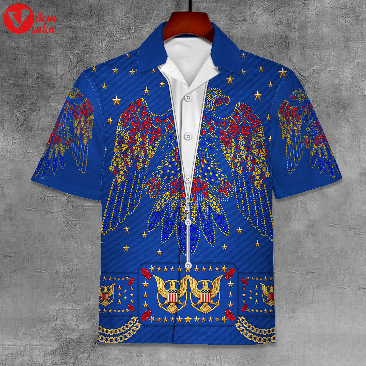 Elvis aloha from hawaii blue unisex hawaii shirt – stormmerch exclusive