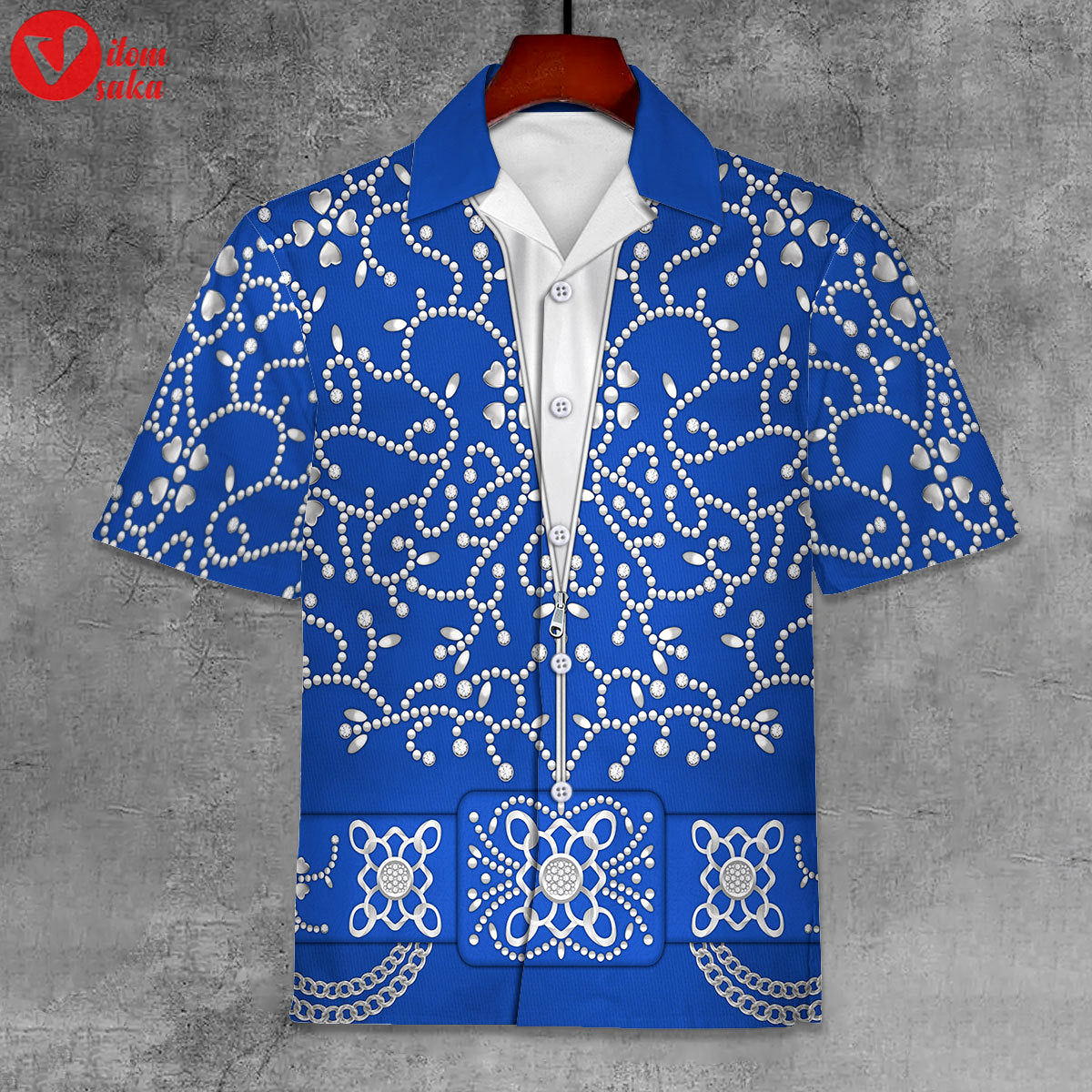 Elvis blue swirl unisex hawaii shirt – stormmerch exclusive