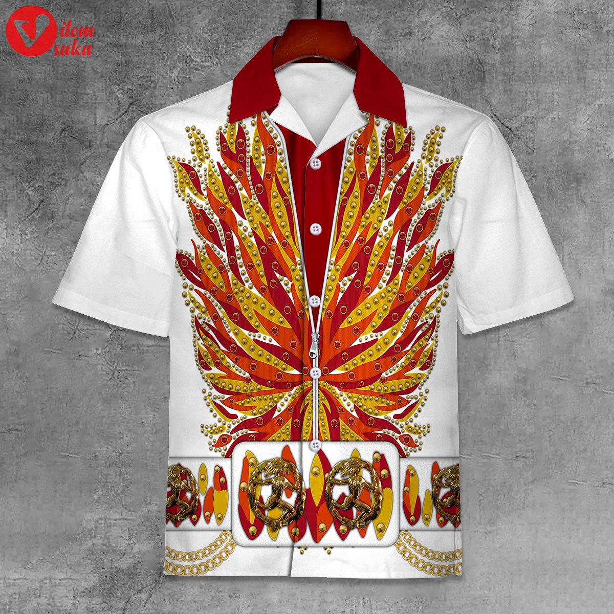 Elvis flame unisex hawaii shirt – stormmerch exclusive