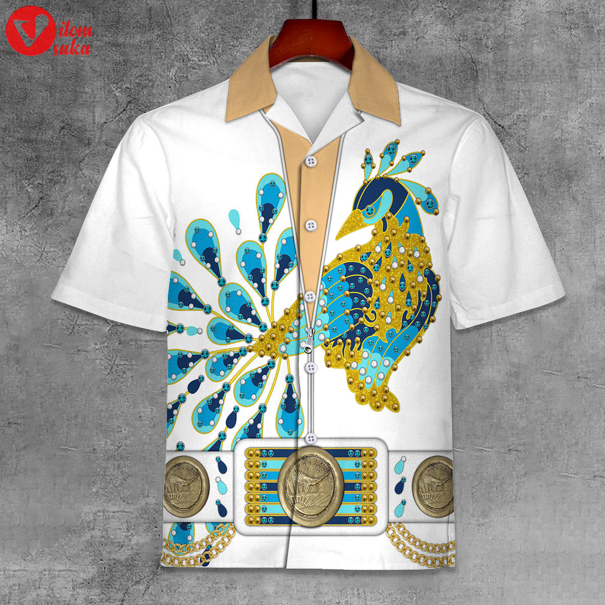 Elvis peacock unisex hawaii shirt – stormmerch exclusive