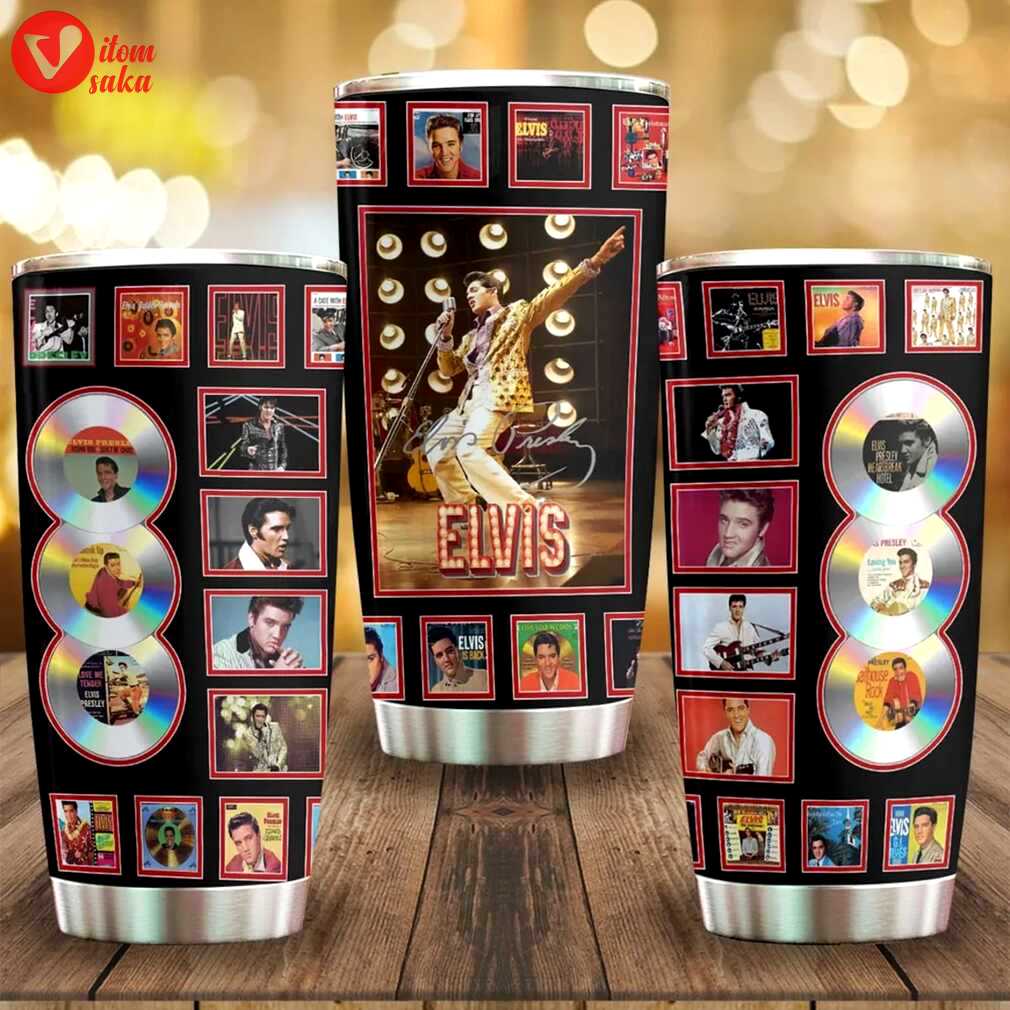 Elvis presley album covers 20oz stainless steel tumbler