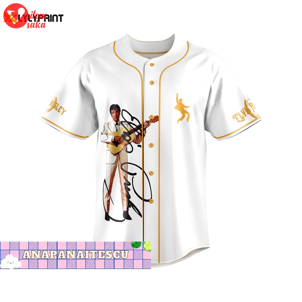 Elvis presley baseball jersey shirt