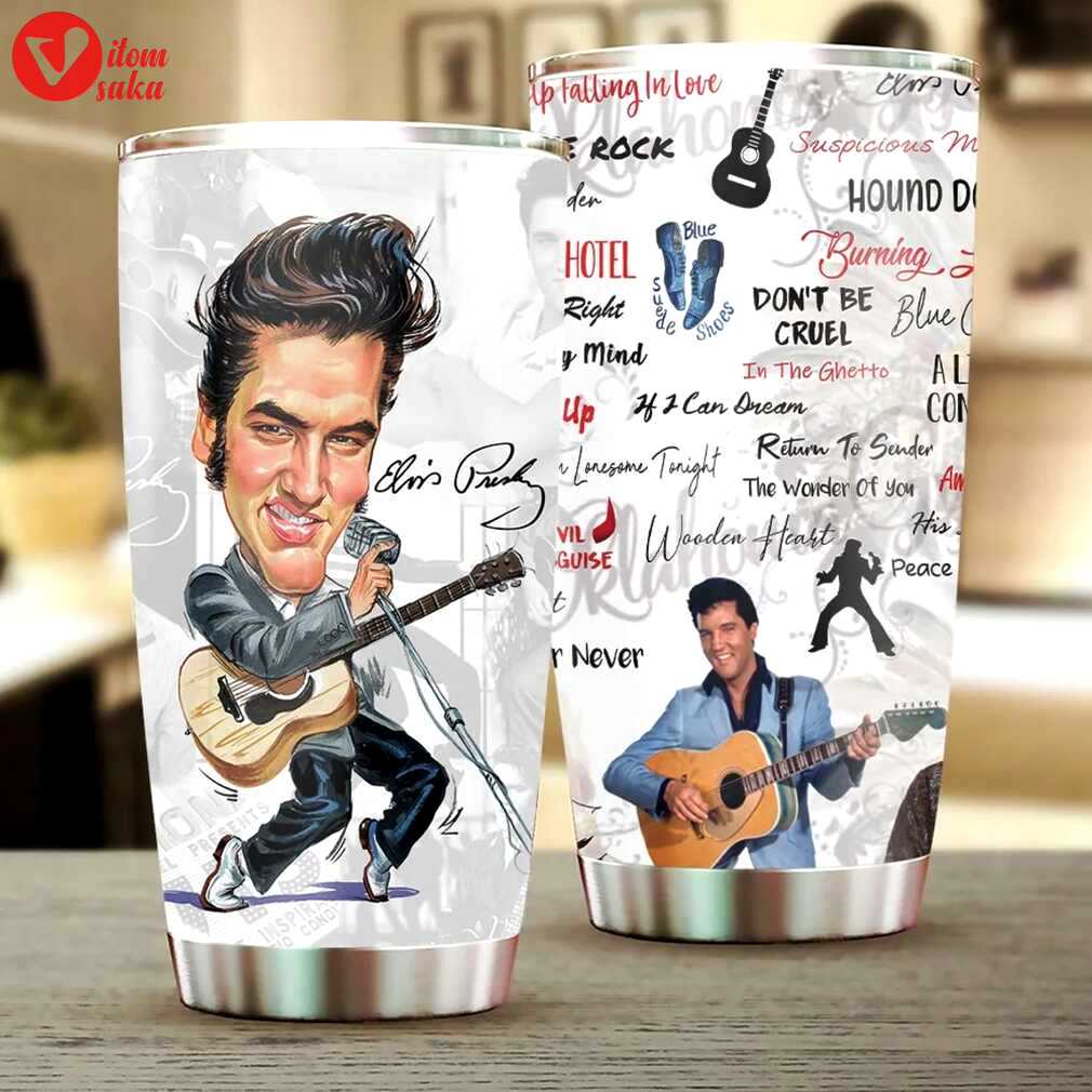 Elvis presley music icon stainless steel tumbler