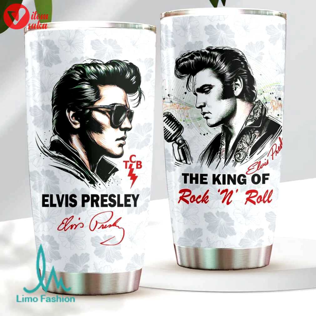 Elvis presley signature stainless steel tumbler