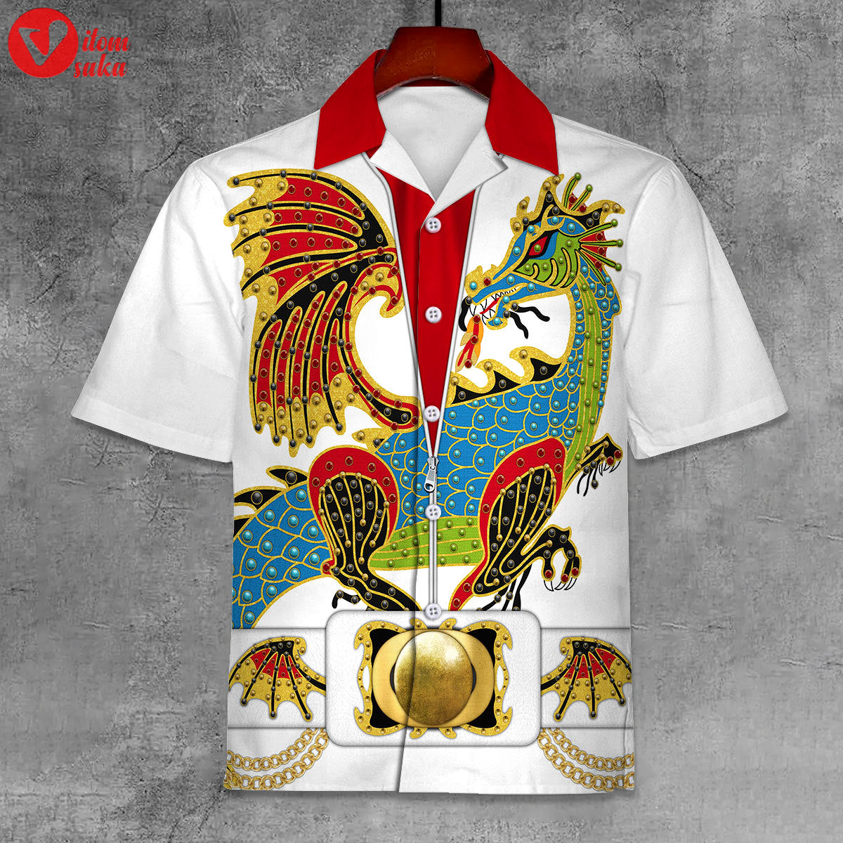 Elvis the dragon unisex hawaii shirt – stormmerch exclusive
