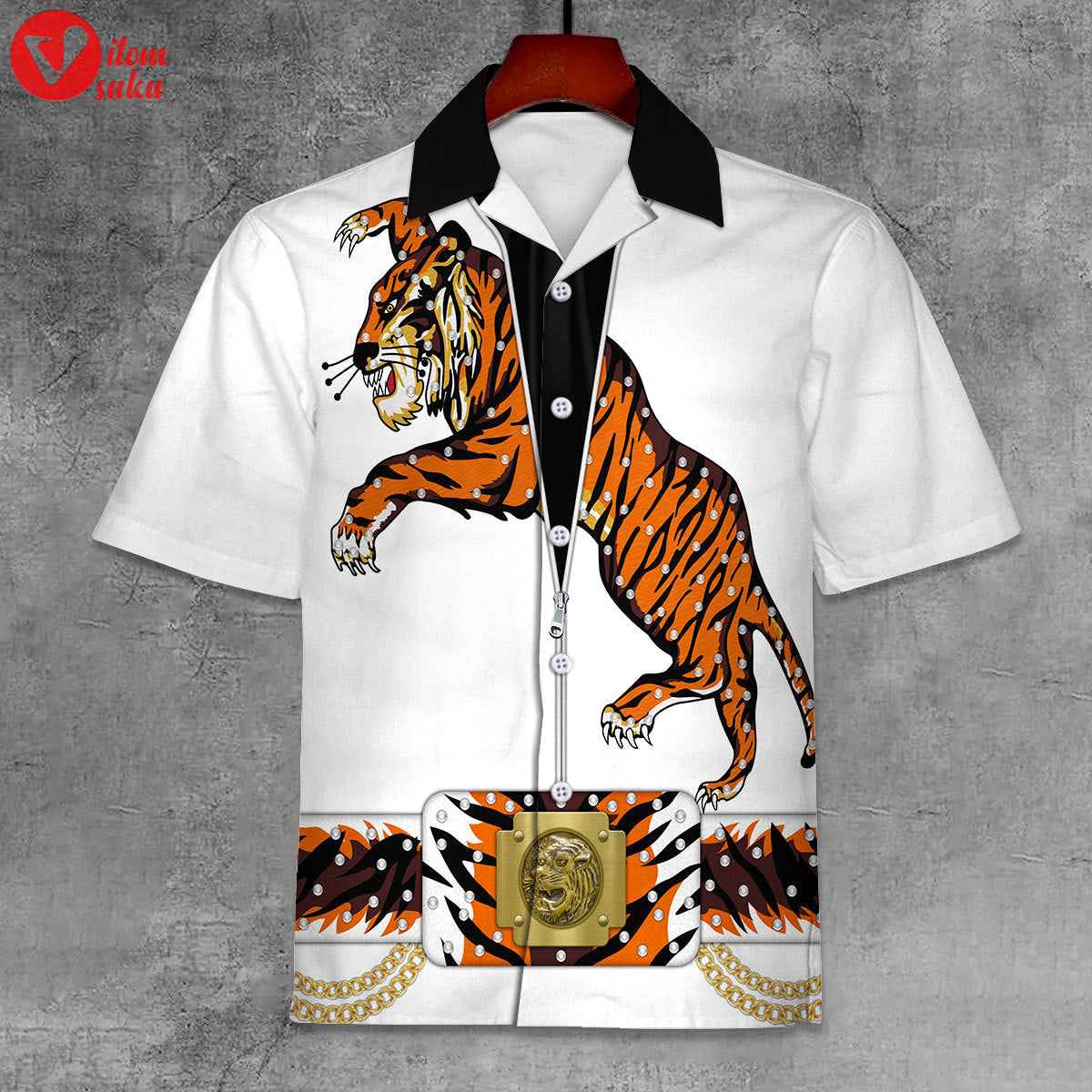 Elvis tiger unisex hawaii shirt – stormmerch exclusive