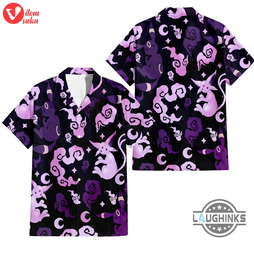Espeon umbreon pokemon hawaiian shirt and hawaiian shorts new