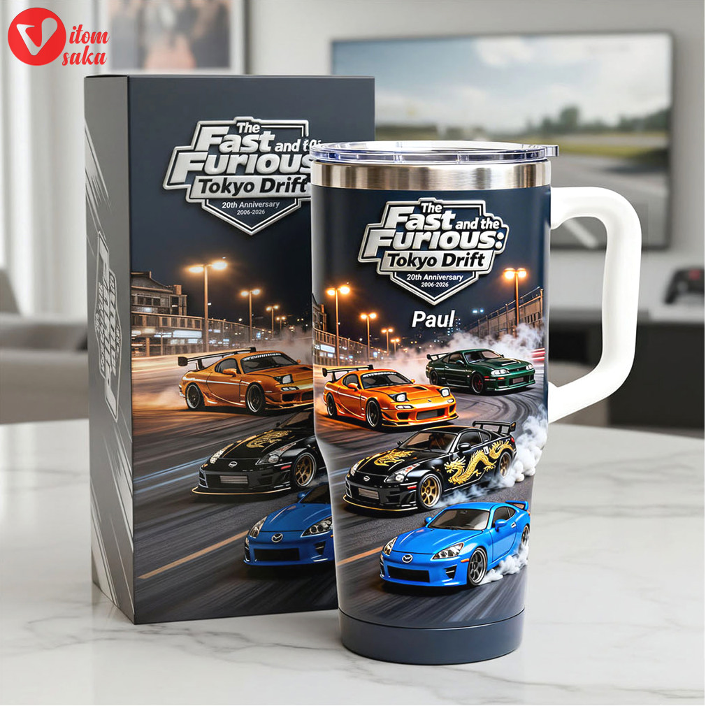 Fast and furious tokyo drift 20th anniversary custom name car tumbler