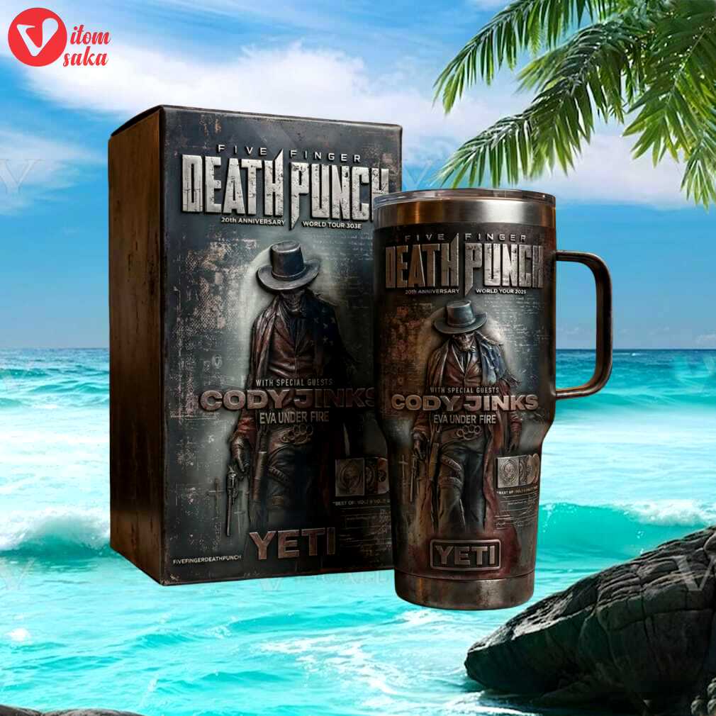 Five finger death punch 20th anniversary world tour 2025 yeti style collector tumbler