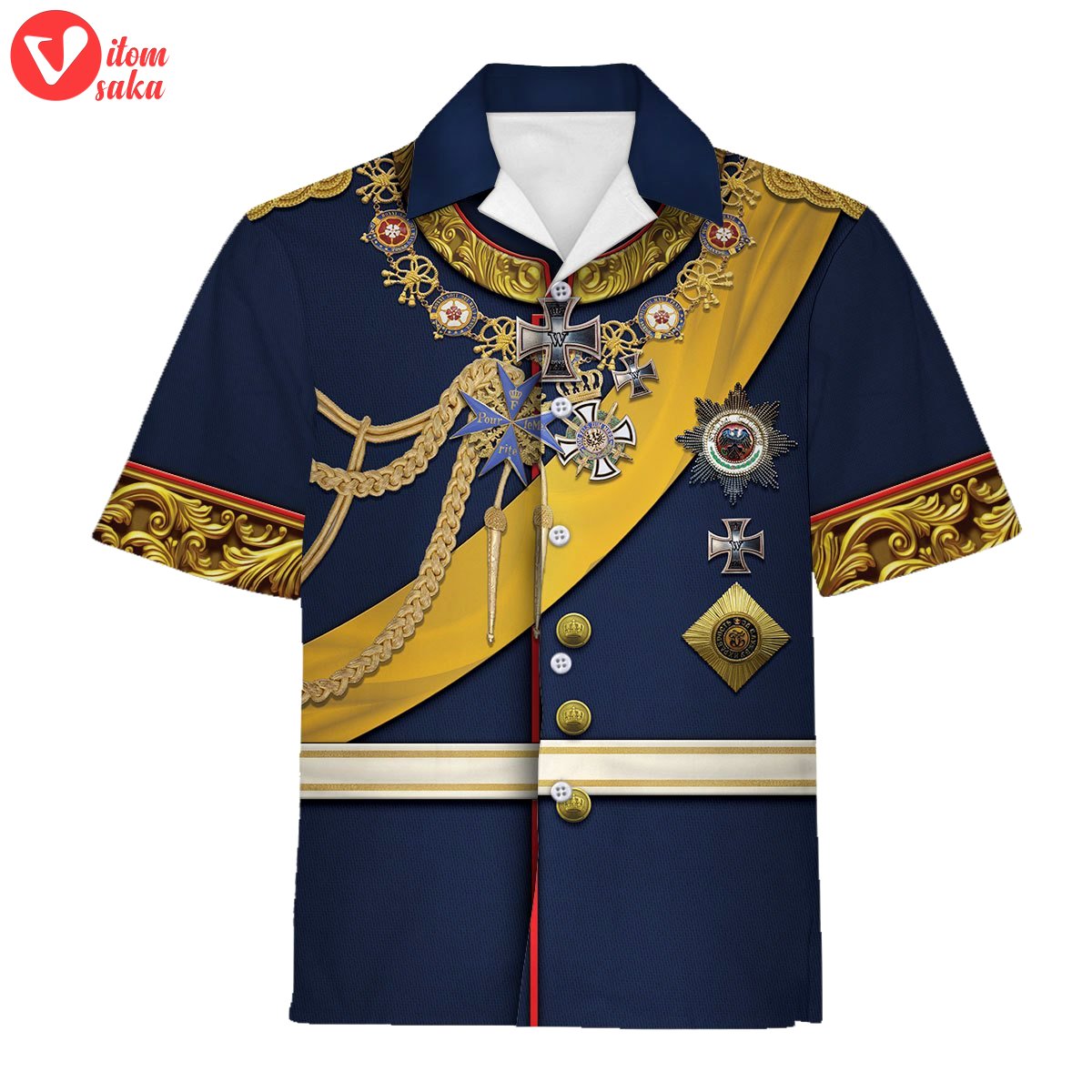 Frederick iii, german emperor unisex hawaiian shirt – stormmerch exclusive