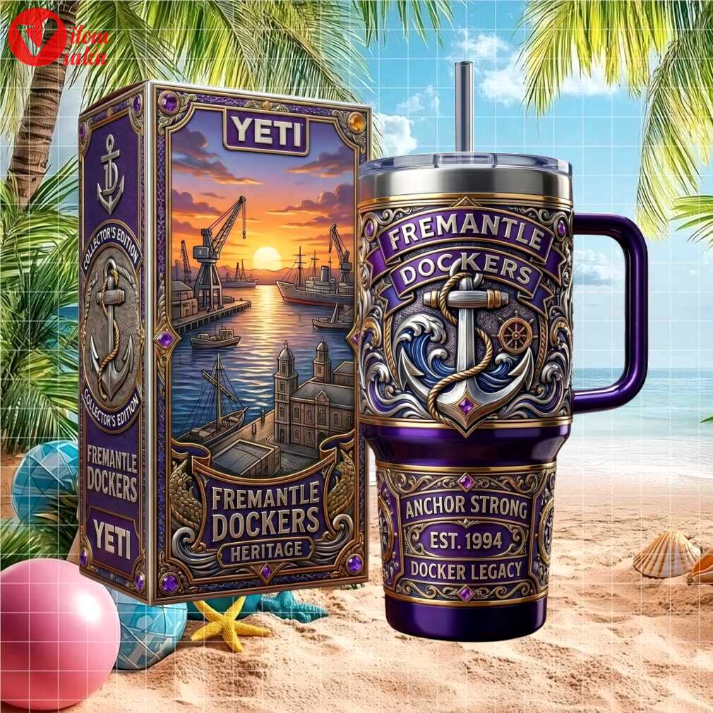 Fremantle dockers heritage anchor strong est 1994 afl 20oz fans gift stainless steel insulated tumbler