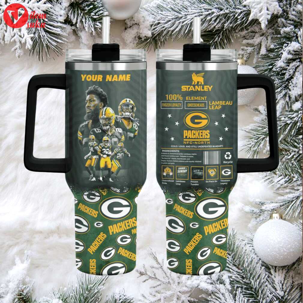 Gb packers ultimate football custom stanley game day stainless steel tumbler 40oz 30oz with handle