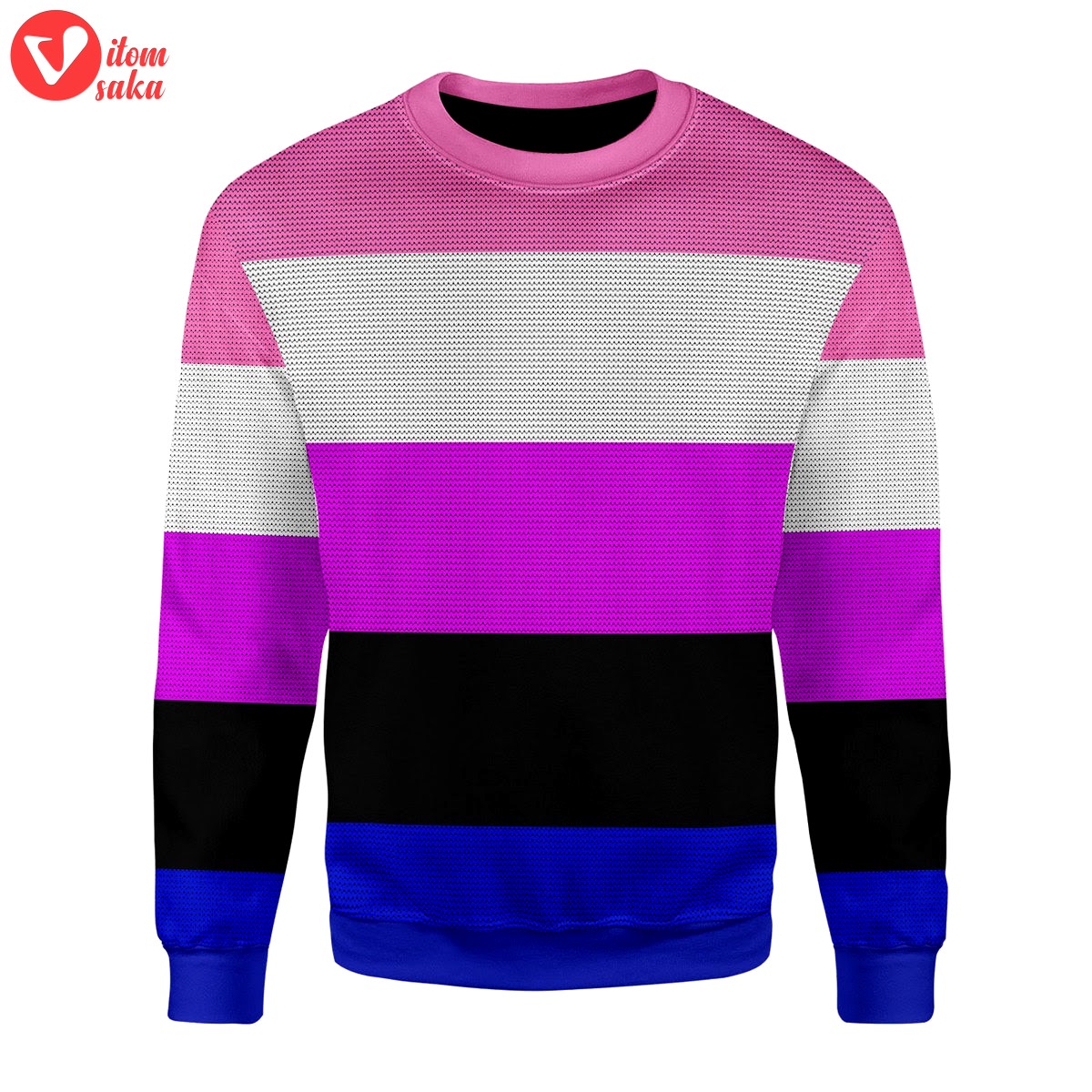 Genderfluid pride flag christmas sweater – stormmerch exclusive