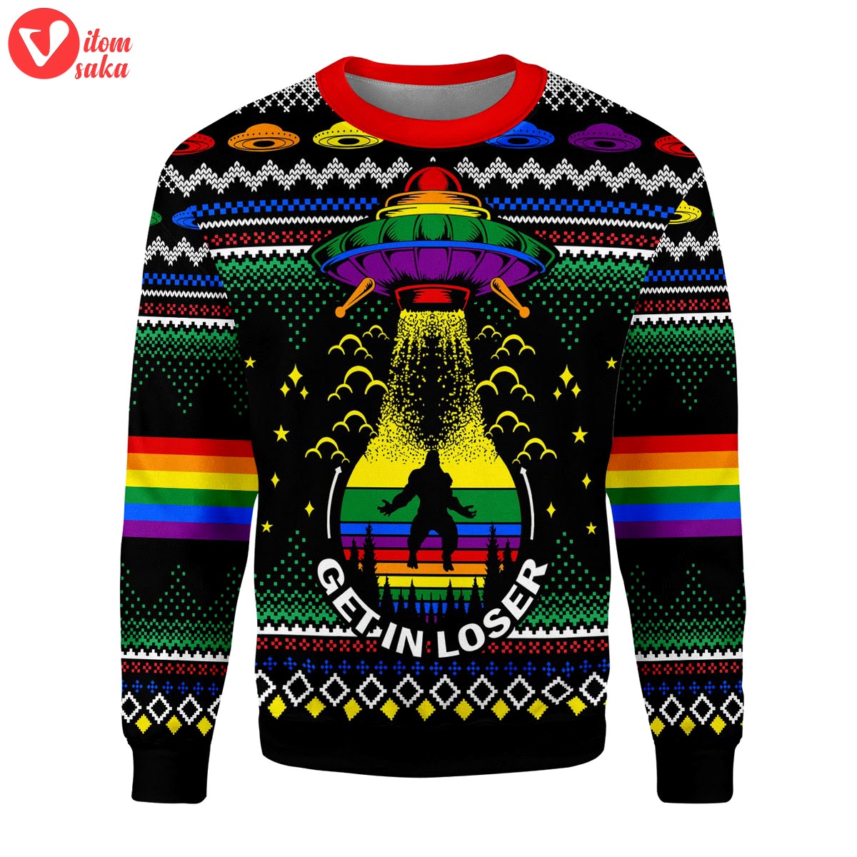 Get in loser christmas sweater – stormmerch exclusive