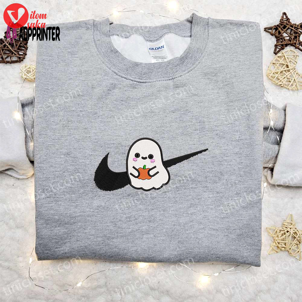 Ghost pumpkin x swoosh embroidered sweatshirt: best halloween gift ideas for family