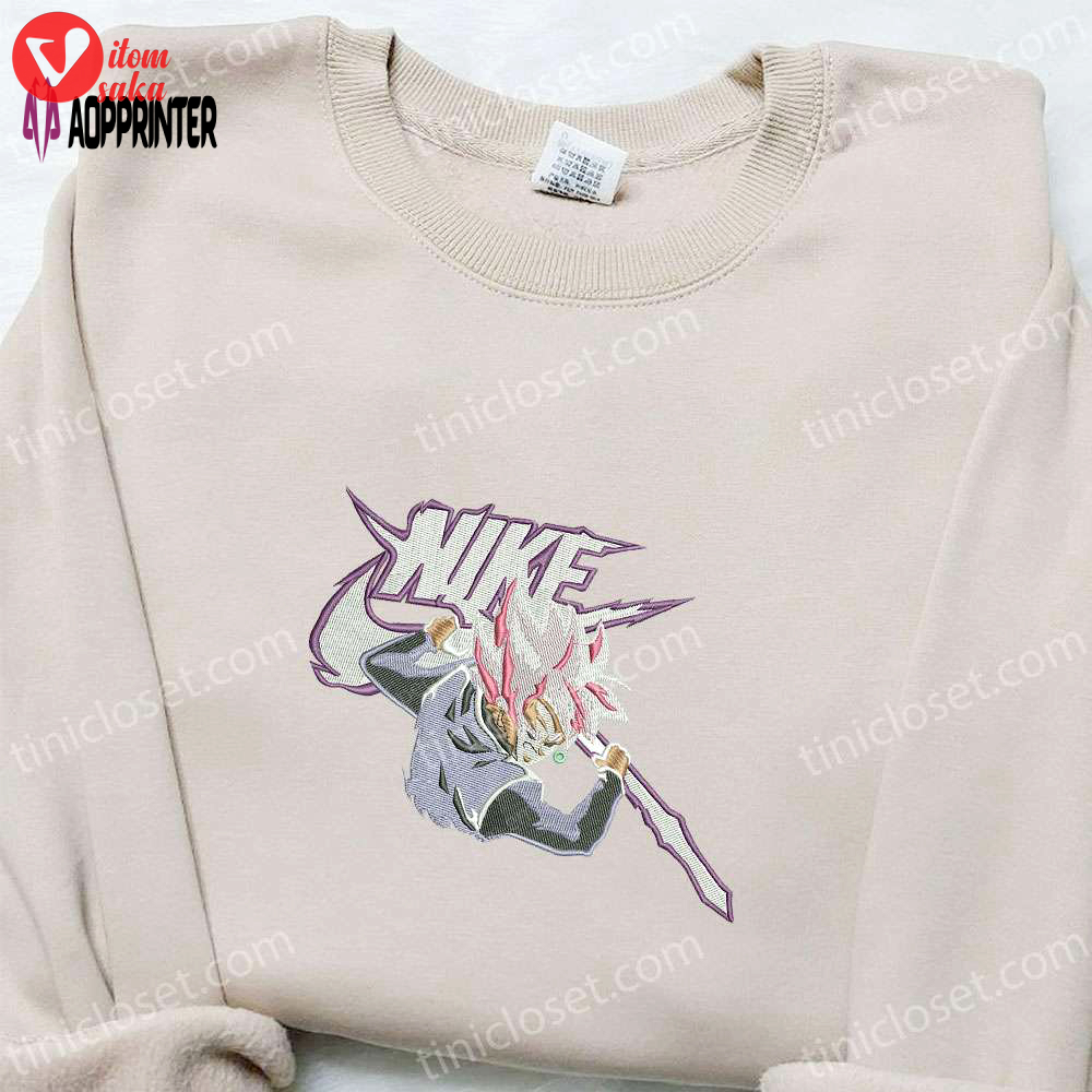 Goku super saiyan rose x nike anime embroidered tshirt – dragon ball & nike inspired shirt