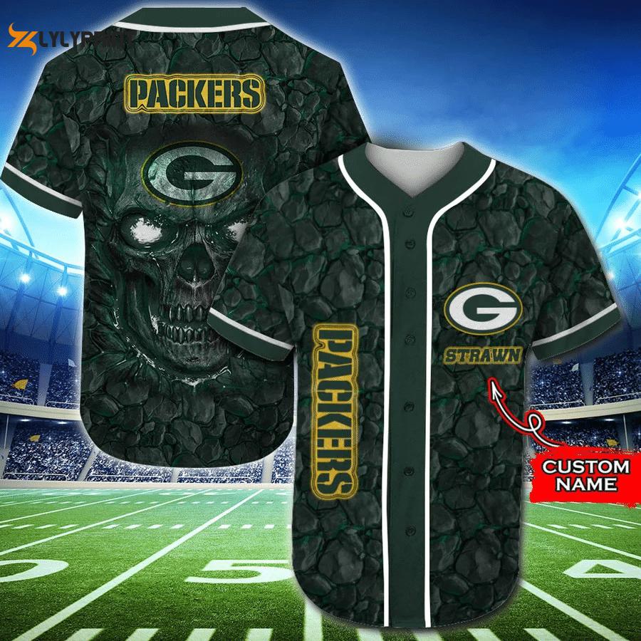 Green bay packers personalized baseball jersey fan gifts