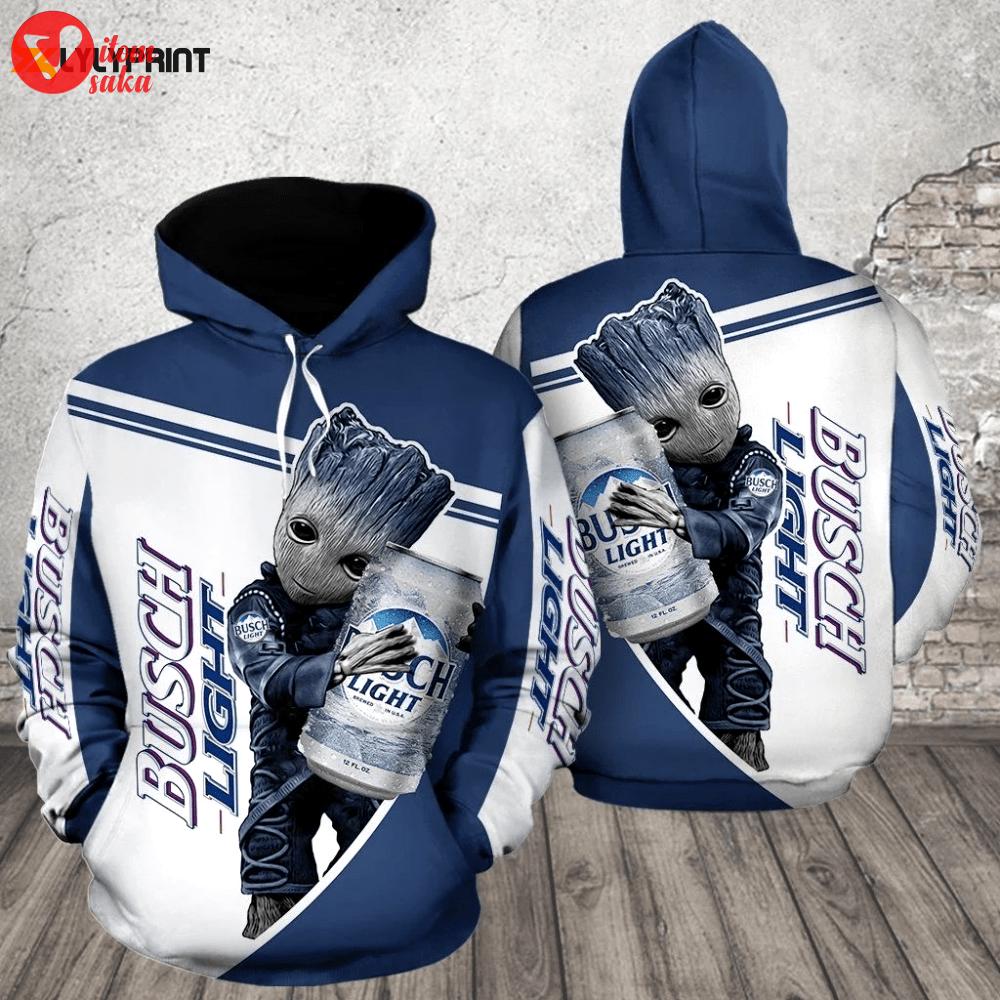 Groot hug busch light 3d all over print hoodie, zip hoodie