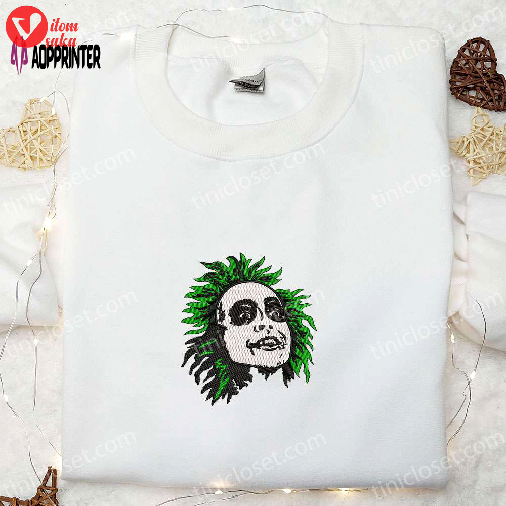 Halloween beetlejuice embroidered sweatshirt horror villains hoodie & movie characters shirt