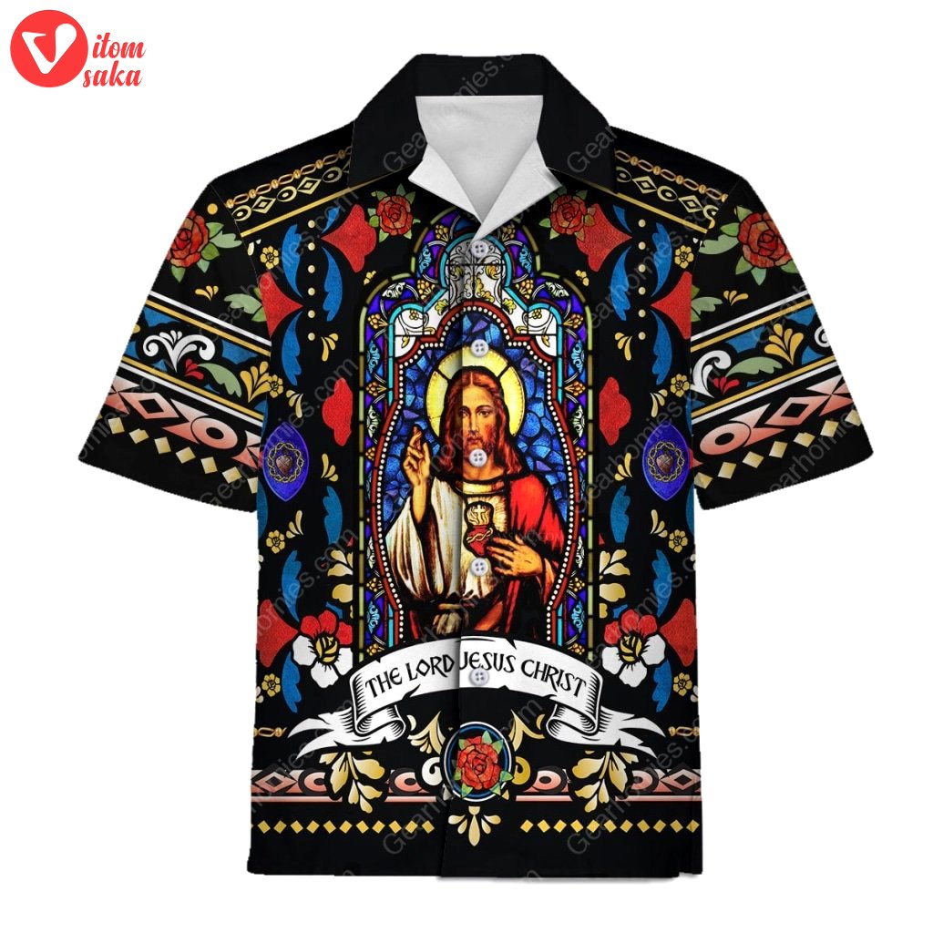 Hawaiian shirt the lord jesus christ stained glass 3d apparel – stormmerch exclusive