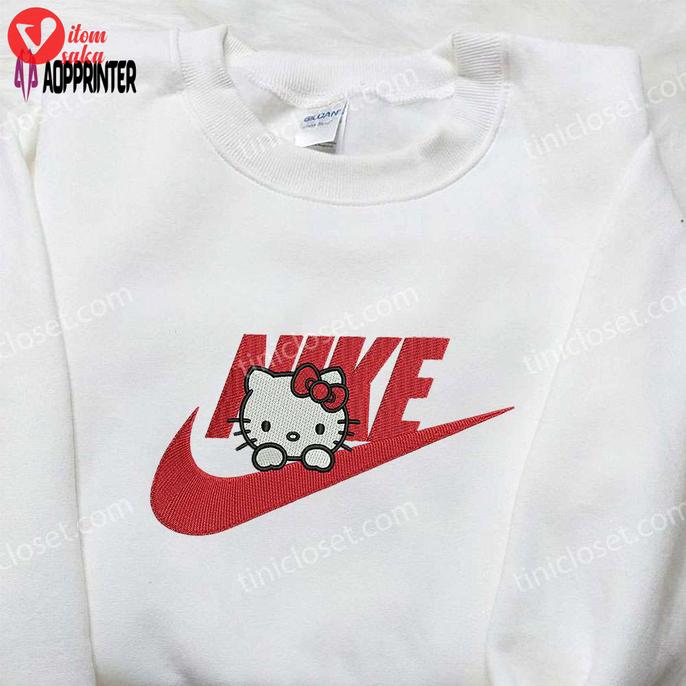 Hello kitty x nike embroidered shirt & custom sweatshirt – cute gifts for her