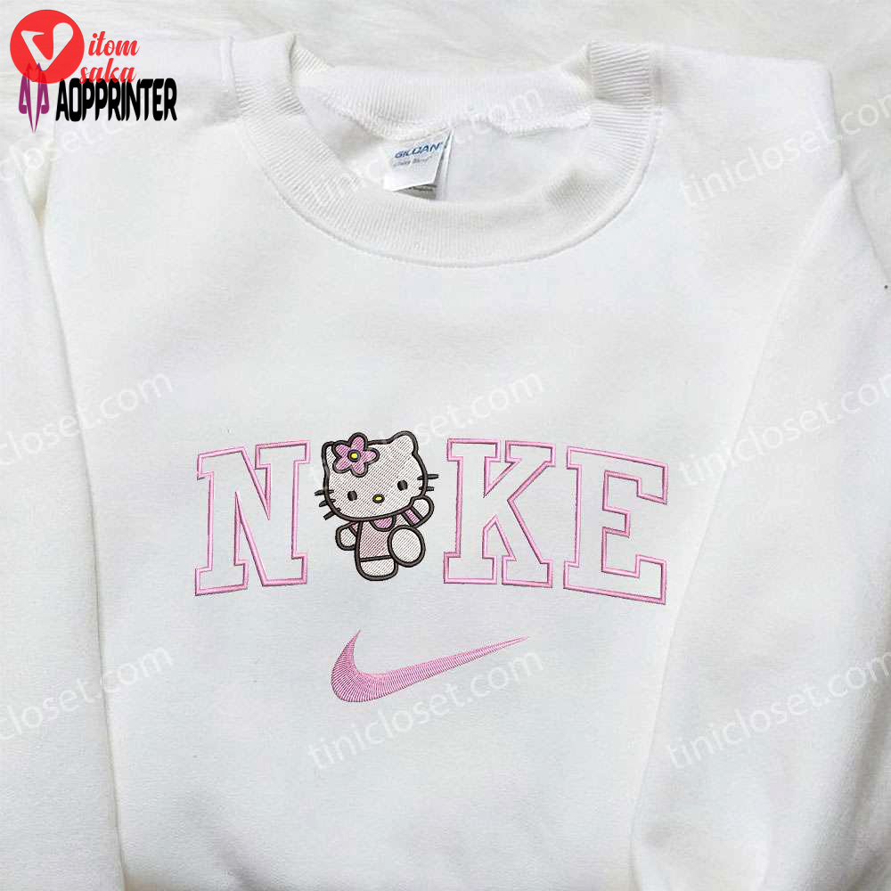 Hello kitty x nike embroidered shirt & sweatshirt: perfect gifts for daughters