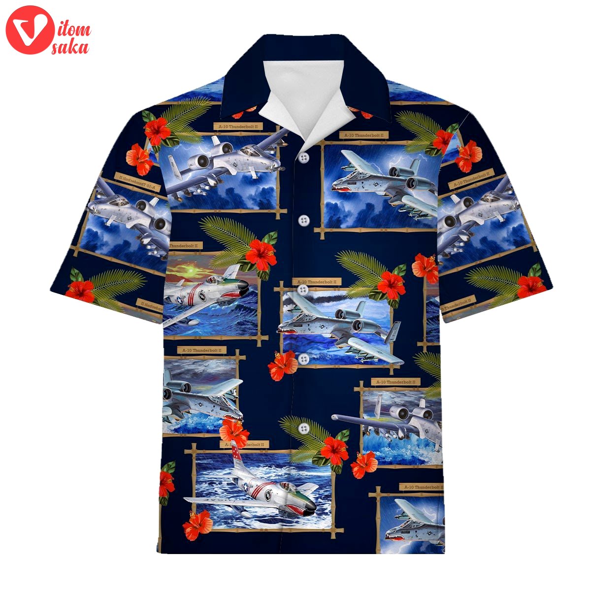 Hibiscus a-10 thunderbolt ii (united states) polo & hawaiian shirt – stormmerch exclusive