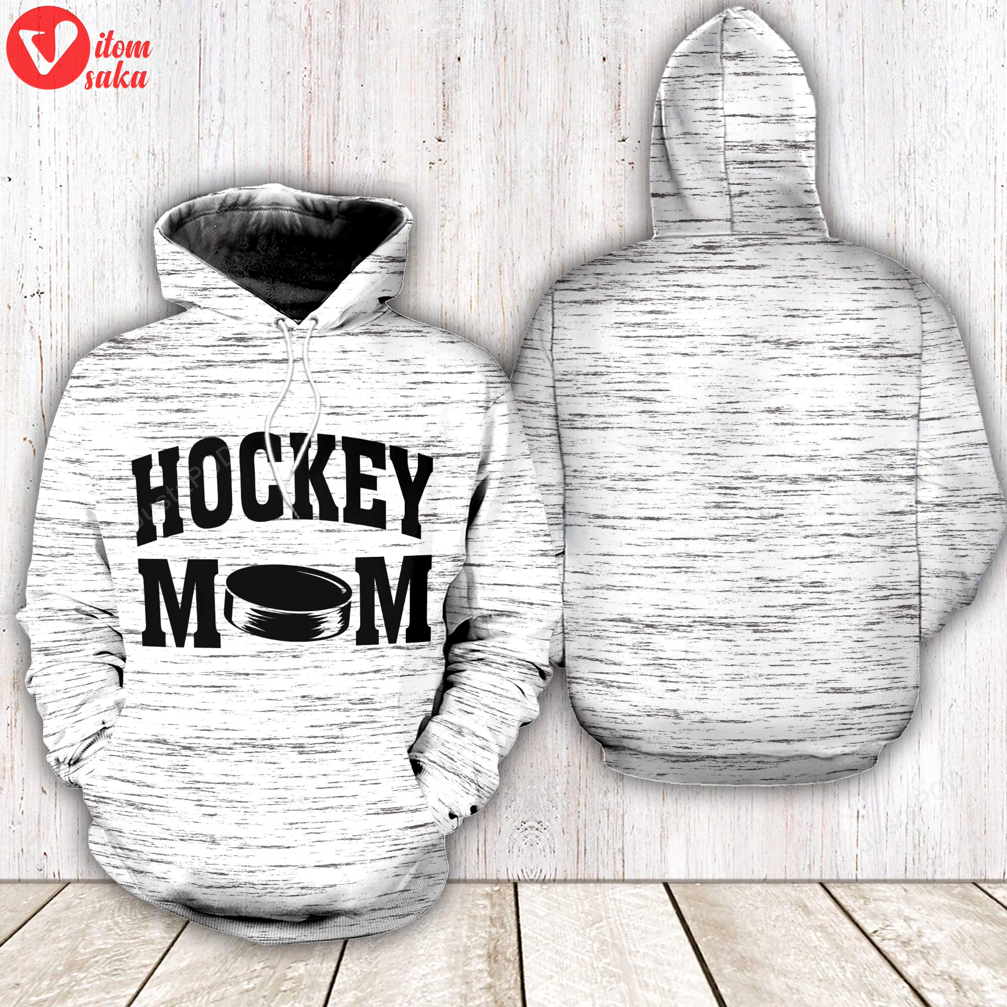 Hockey mom 3d all print hoodie, zip- up hoodie