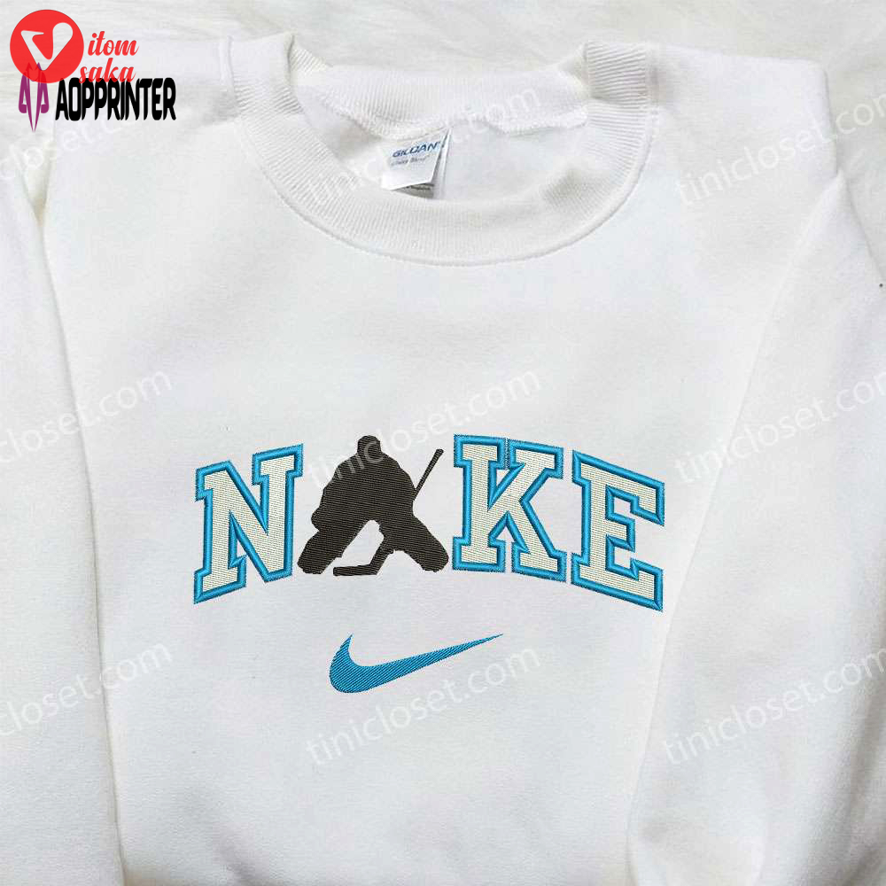 Hockey x nike embroidered shirt: custom & unique sports fan gift