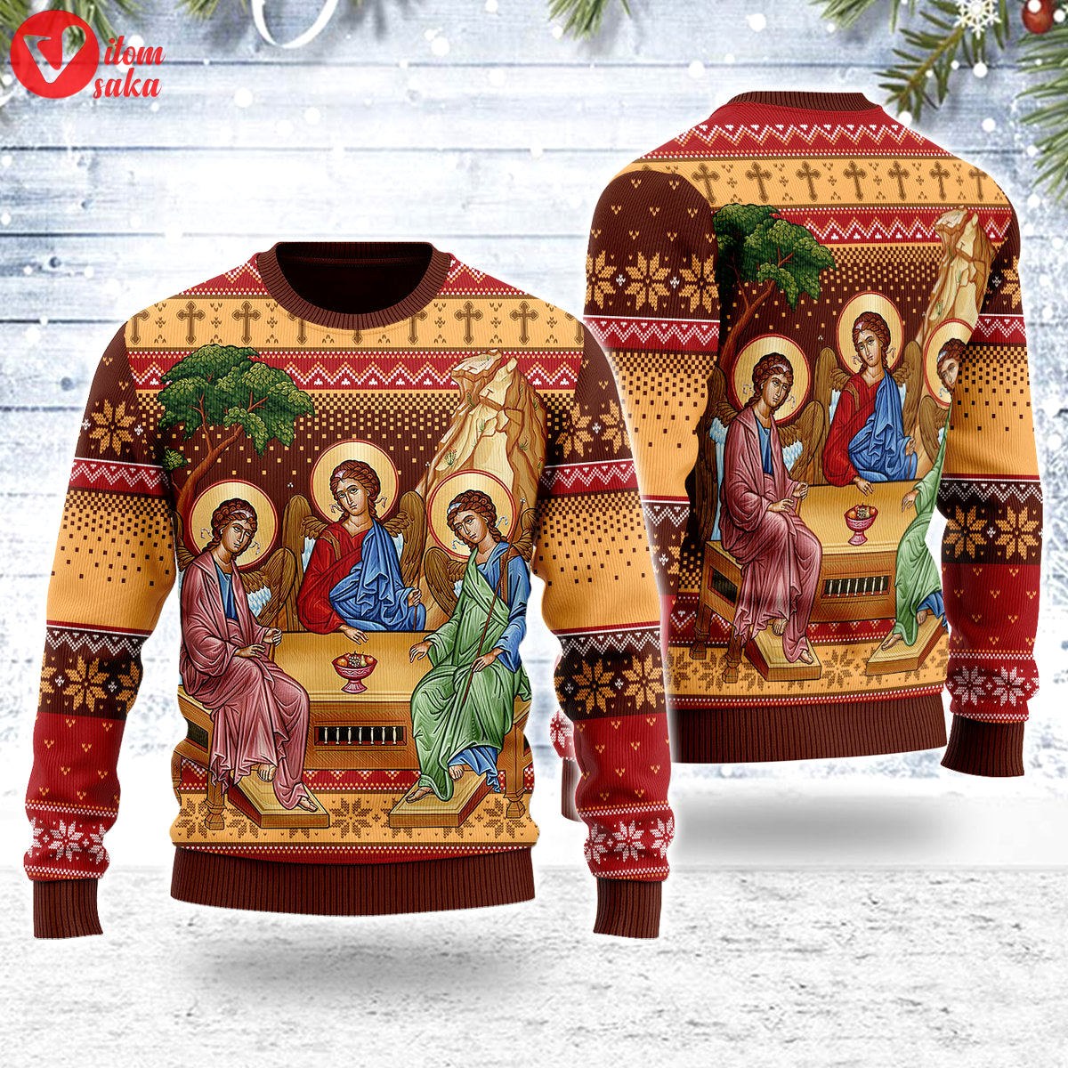 Holy trinity christmas sweater – stormmerch exclusive