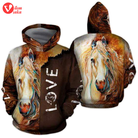 Horse love 3d all print hoodie, zip- up hoodie