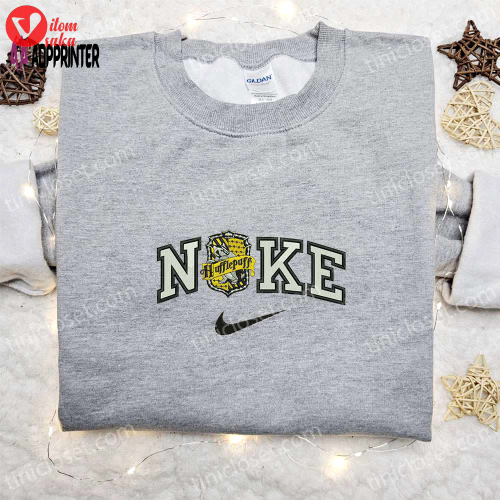 Hufflepuff logo x nike: harry potter embroidered shirt hoodie & sweatshirt collection
