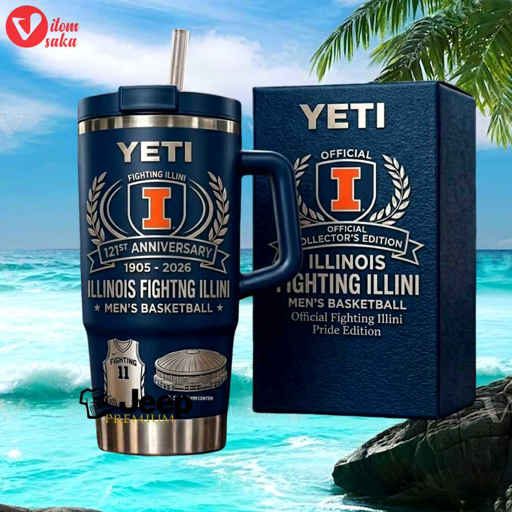 Illinois fighting illini 121st anniversary men’s basketball pride edition stainless steel insulated tumbler