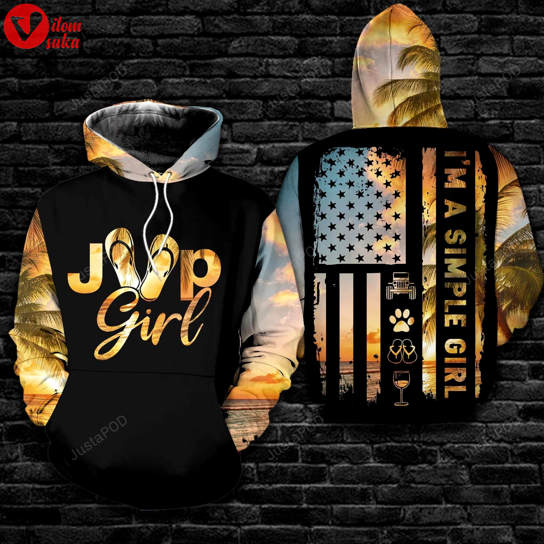 I’m a simple girl jeep 3d all print hoodie, zip- up hoodie