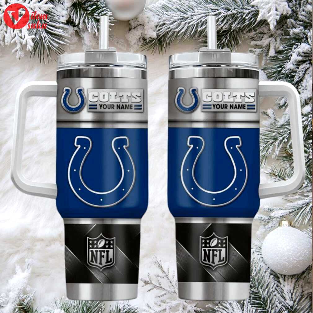 Ind colts custom stanley cup 40oz. stainless steel travel tumbler with handle