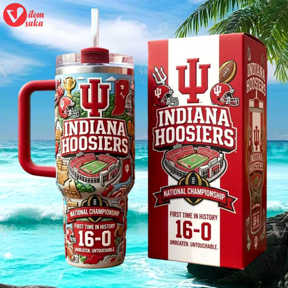 Indiana hoosiers 16 0 undefeated perfect season commemorative tumbler