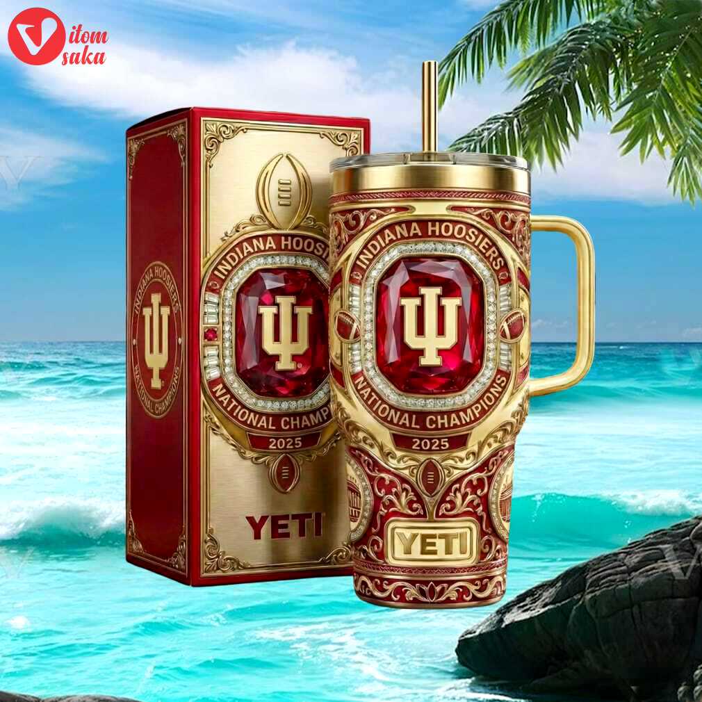 Indiana hoosiers 2025 national champions commemorative trophy edition tumbler