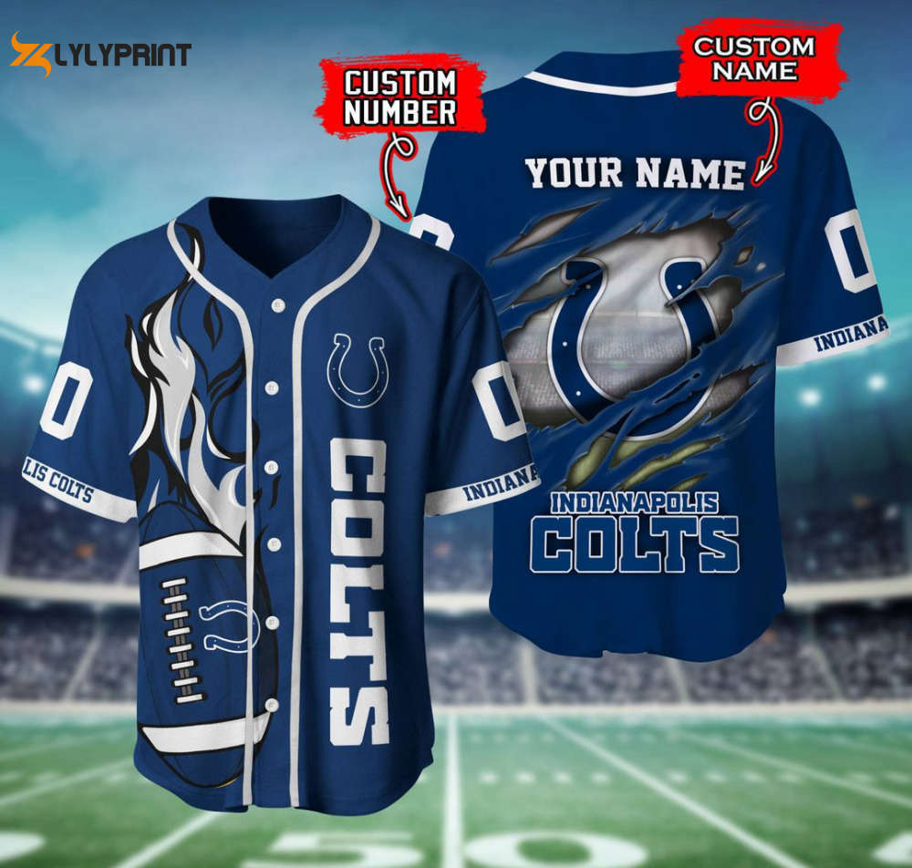 Indianapolis colts personalized baseball jersey fan gifts