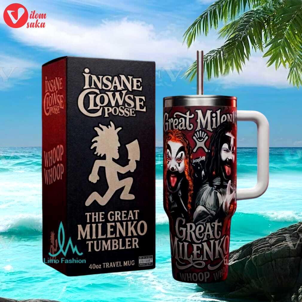 Insane clown posse the great milenko 40oz travel  retro juggalo merchandise stainless steel insulated tumbler