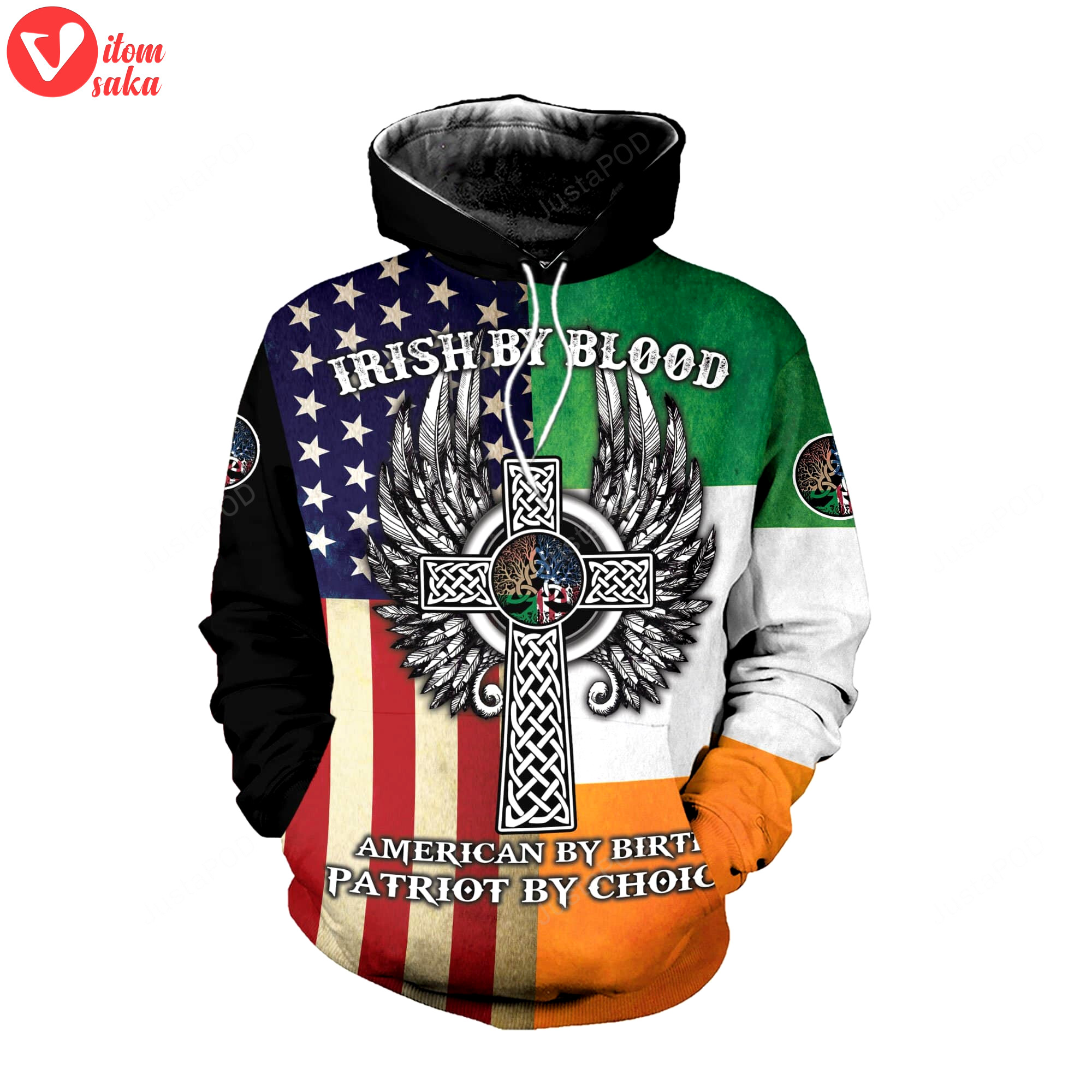Irish by blood american by birth patriot by choice 3d all print hoodie, zip- up hoodie