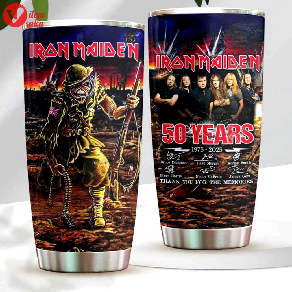 Iron maiden 50th anniversary commemorative tumbler