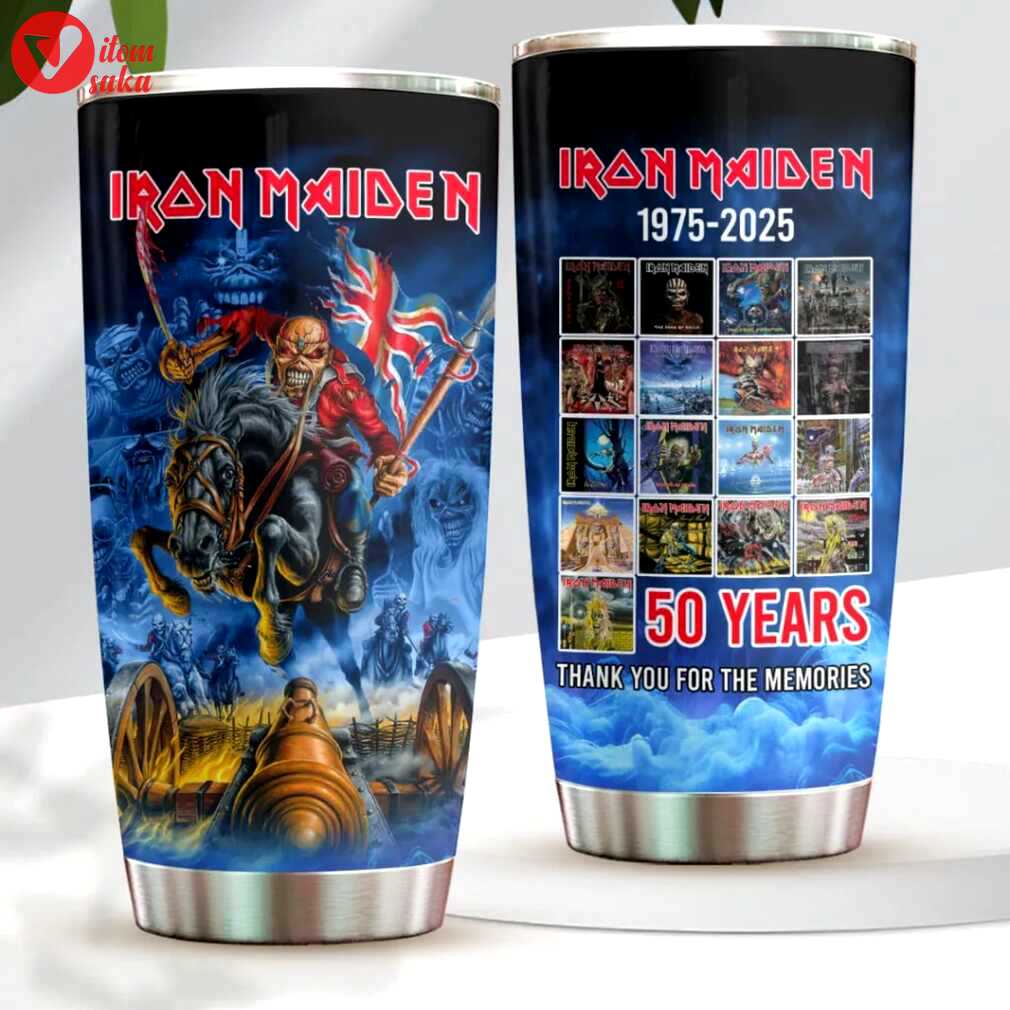 Iron maiden 50th anniversary the trooper stainless steel tumbler