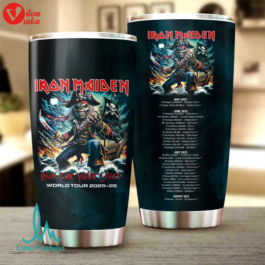Iron maiden run for your lives 2025 26 world tour tumbler