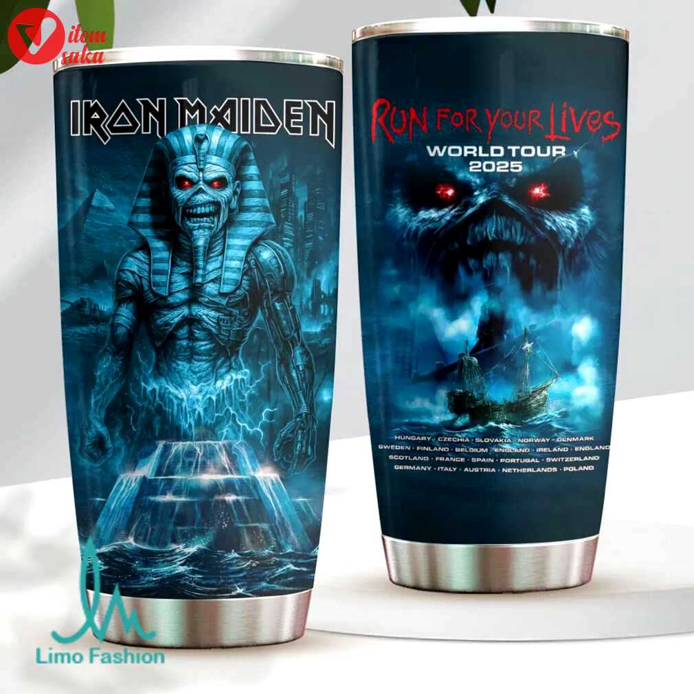 Iron maiden run for your lives 2025 world tour tumbler