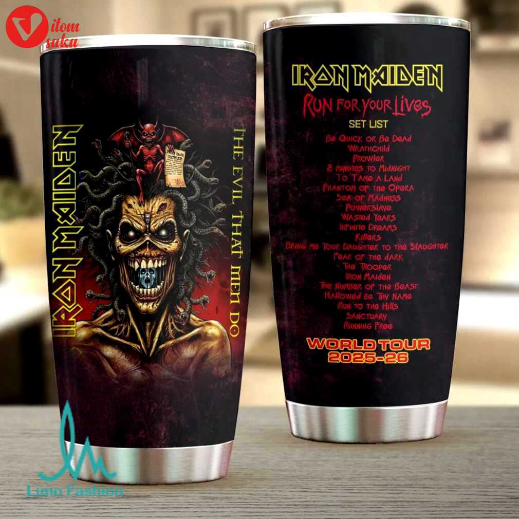 Iron maiden ‘the evil that men do’ world tour 2025 26 tumbler