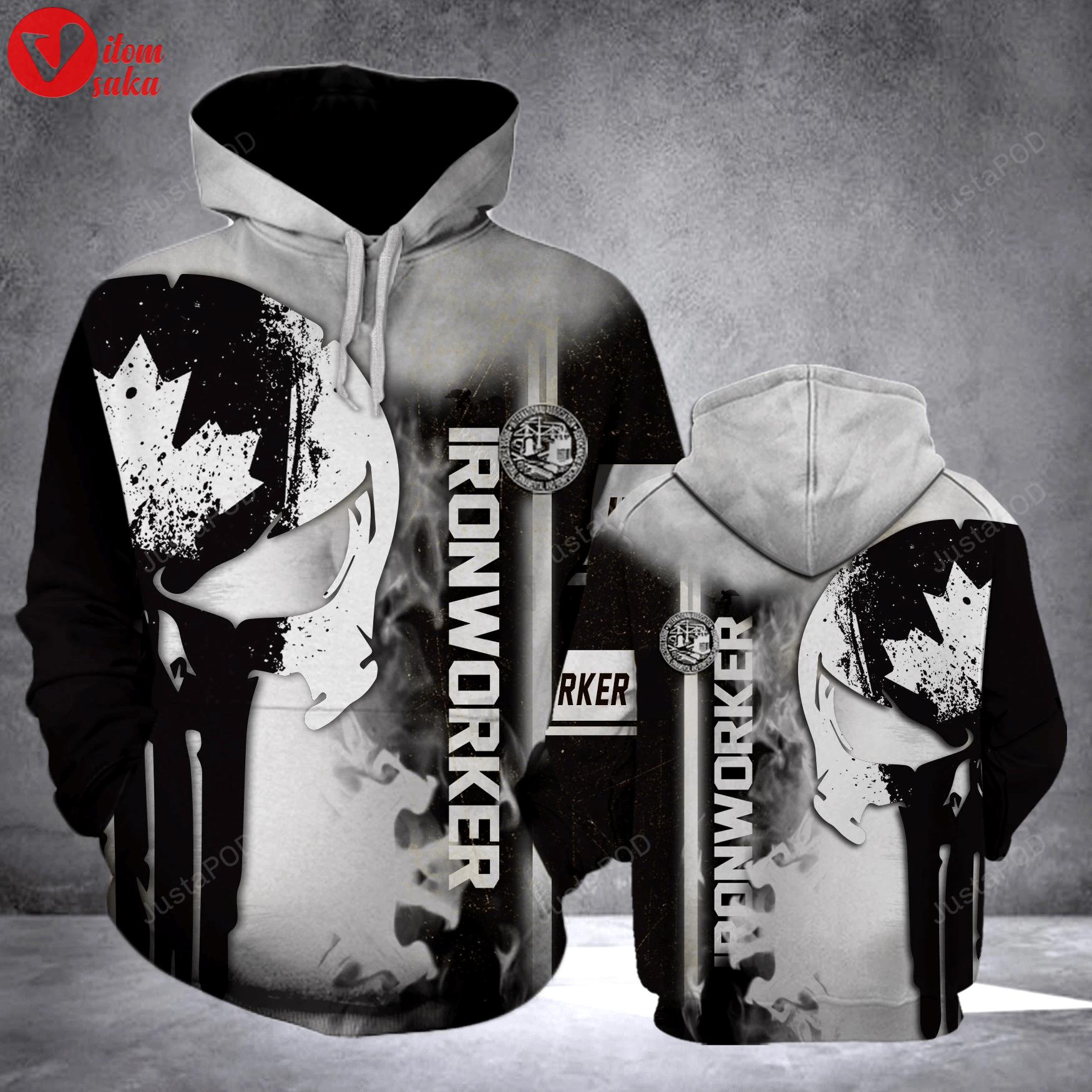 Iron worker 3d all over printed hoodie, zip- up hoodie