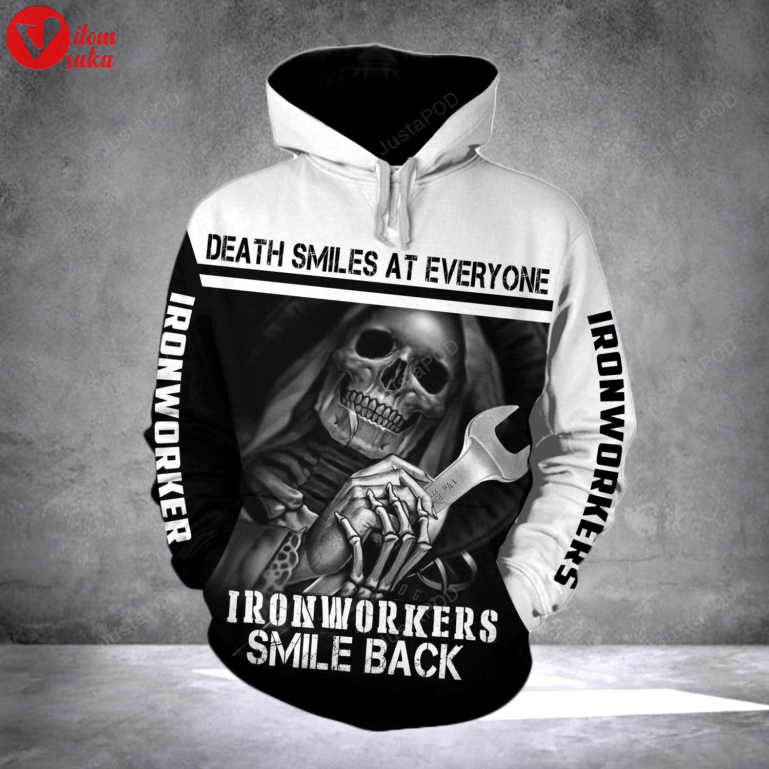 Ironworkers 3d all over printed hoodie, zip- up hoodie