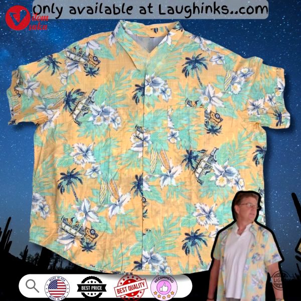 Izod saltwater dockside chambray floral hawaiian shirt in 90 day fiance