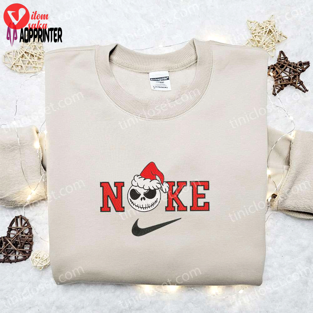Jack head xmas hat x nike embroidered sweatshirt: movie merry christmas shirt best gift ideas